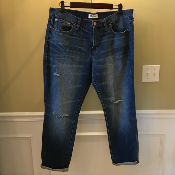 Madewell Denim - Madewell Cuffed Slim Boyfriend Jeans, Size 32, NWOT